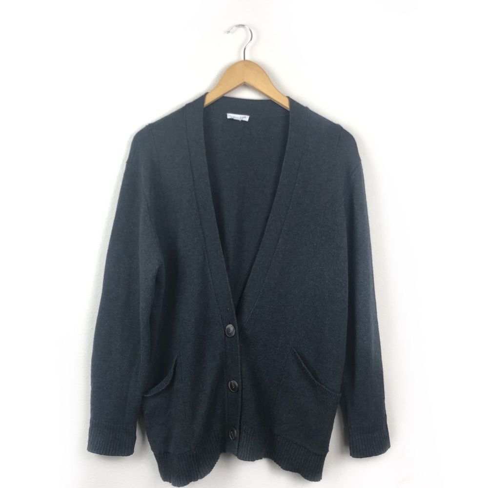 J. Jill Gray Button Up Cardigan Size M